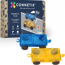 Connetix Rainbow Car Pack magnetische onderstellen – 2 voertuigen