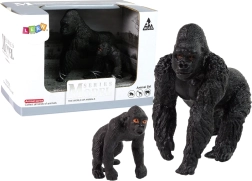 Set van 2 gorillafiguren – gorilla met jong, serie Dieren van de Wereld