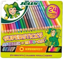 Supersticks Kleurpotloden 24 kleuren inclusief metallic en neon