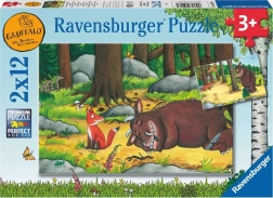 RAVENSBURGER Puzzel Gruffalo en dieren in het bos 2x12 stukken