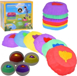 Verlichte sensorische route - stenen voor evenwichtstraining