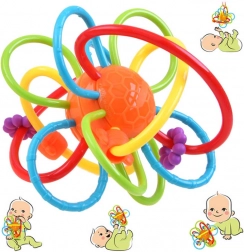 Sensorische bijtring voor baby met rammelaar – Bijtring