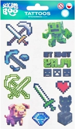 tijdelijke tattoos minecraft – set van 10 motieven