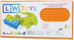 Oranje bouwplaat JUNIOR 16x32 knoppen