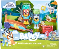 Bluey Gokart-figuren met 2 hondjes