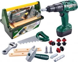 Grote gereedschapsset voor kinderen Woopie met boormachine, 15 onderdelen