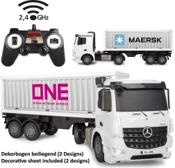 RC-containertruck Mercedes-Benz Arocs 1:26 met 2,4GHz-bediening