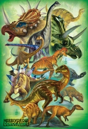 EUROGRAPHICS puzzel herbivore dinosaurussen 100 stukjes