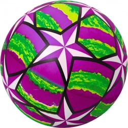 Paarse rubberen bal met lichtgevende sterretjes 24 cm