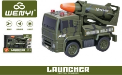 Militaire auto met raket op frictie, licht- en geluidseffecten, 19 cm