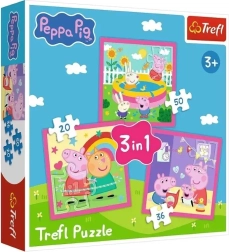 Puzzel 3-in-1 Peppa Pig en vrienden