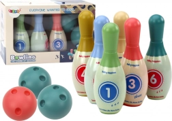 Arcadespel Bowling set 6 stuks kleurrijk