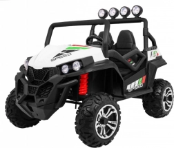 Terrein kinderauto Grand Buggy 4x4 Lift met afstandsbediening, MP3-radio en LED-verlichting – wit