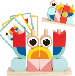 houten ruimtelijke bouwblokken krab