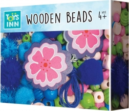 Houten kralen klein blauw – creatieve set voor het maken van sieraden