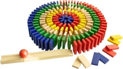 Houten kleurrijke domino 400 stukjes 2Kids Toys