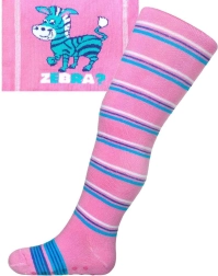 Katoenen maillot met ABS New Baby roze zebra met strepen maat 104–110