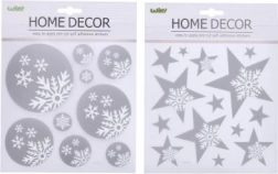 Decoratie voor muur of raam - Kerstmotieven 22,9x18,5 cm