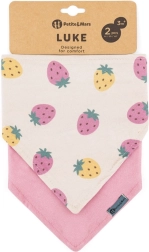 Petite&Mars bandana-slab Luke 2 stuks beige kiwi’s & mistig groen