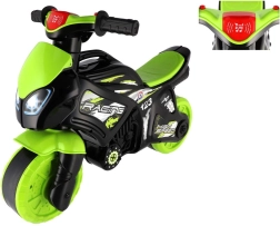 kinder loopmotor groen-zwart met licht en geluiden