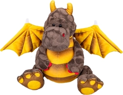 Pluche bruine draak 23 cm voor baby’s