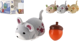 Interactieve eekhoorn met batterij-aangedreven eikel, 5 cm, 3 kleuren