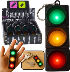 Sleutelhanger verkeerslicht met knipperende lampjes – educatieve sleutelhanger