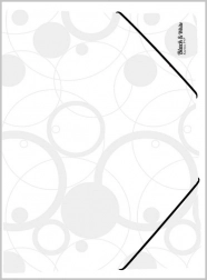 Map met elastiek A4 Black and White – wit