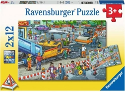 RAVENSBURGER Puzzel Bouwwerkzaamheden 2x12 stukjes
