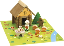 Jeujura houten bouwset bijenstal 50 onderdelen