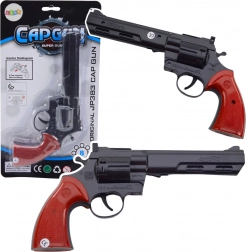 Capsule-revolver zwart – speelgoed en rekwisiet met realistisch geluid