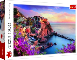 puzzel uitzicht op het stadje Manarola, Italië – 1500 stukjes TREFL