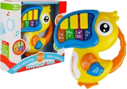 Kinder muziek piano Vogeltje geel