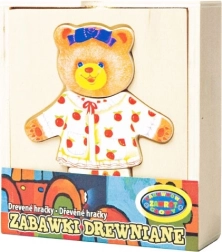 Kleed de beer aan – houten verkleedpuzzelset