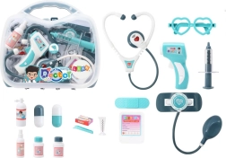 Dokterset voor kleine arts in koffertje Licht en geluid blauw