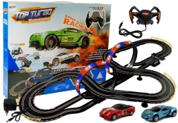 Racebaan 1:43 met 2 autootjes Top Turbo met verlichting, lengte 7,6 m