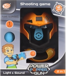 Pistool voor foamkogels met masker op batterijen