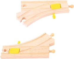 Houten Wissels voor Treinbanen Bigjigs Rail 2 stuks