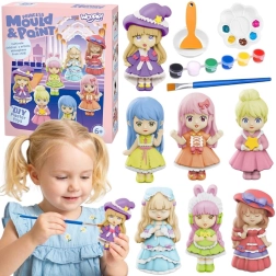 Woopie creatieve set voor gipsafgietsels en schilderen DIY – prinsessen en poppen
