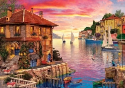 Puzzle kunstpuzzel mediterrane haven 1500 stukjes