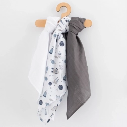 Mousseline luiers voor jongens 60 × 80 cm, set van 3 stuks