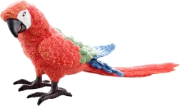 Plastic figuurtje ara papegaai rood 17 cm