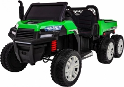 elektrische kinderauto Farmer Truck Pro voor 2 kinderen 4x4 met afstandsbediening, kiepbak en audio led, groen