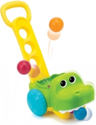 Krokodillen-duwkar met balletjes