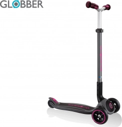 Kinder driewielstep Globber Master Prime black / neon pink