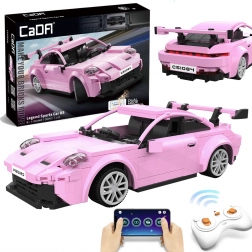 Bouwset CaDA race sportauto RC roze 280 stukjes Dual Mode