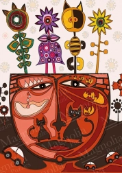 Puzzel Surrealistische Katten 1000 stukjes MAGNOLIA