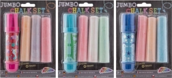Stoepkrijt jumbo met houder, 3 stuks