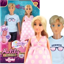 Woopie familieset poppen – mama tijdens zwangerschap, papa en baby
