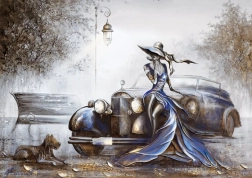 Puzzel Dame in het blauw 1000 stukjes MAGNOLIA